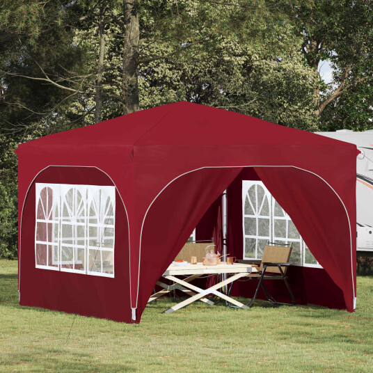  Pop up Festtelt 290 x 290 x 245 cm Burgunder