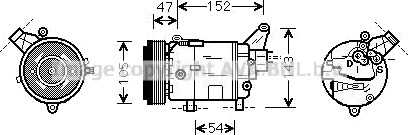 AC kompressor PRASCO BWAK076 AC kompressor PRASCO BWAK076