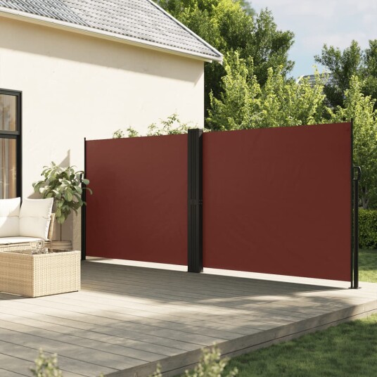 Uttrekkbar sidemarkise 180x1200 cm brun 4004839