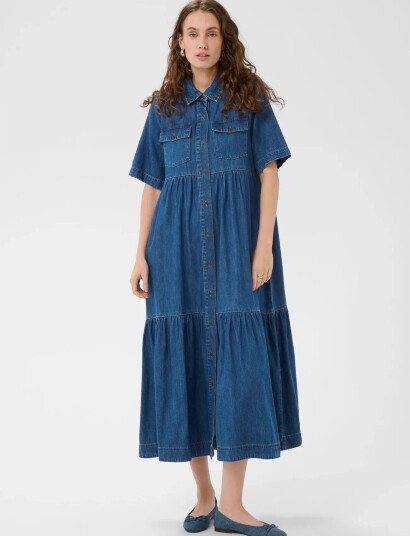 Culture Cumona Arpa Long Dress Blue XS Culture Cumona Arpa Long Dress Blue XS