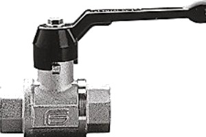 Grameta Kuleventil Total 2 1/2" Muffe Med Håndtak Messing