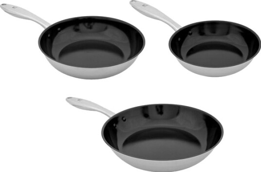 Shiori Stekepannesett I Rustfritt Stål 304 Med Keramisk Belegg For Induksjon 20/24/28 Cm Shiori Stekepannesett I Rustfritt Stål 304 Med Keramisk Belegg For Induksjon 20/24/28 Cm