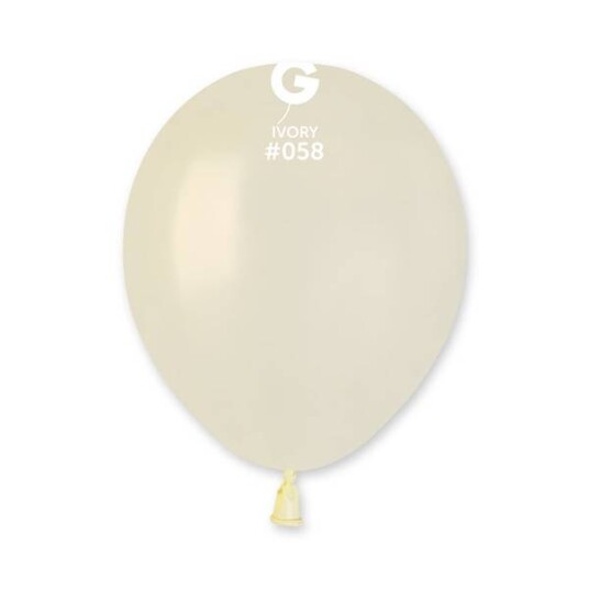 058 Gemar lateksballonger elfenben metallisk 13cm 100stk