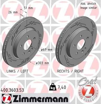 ZIMMERMANN 400.3603.53 Bremseskive
