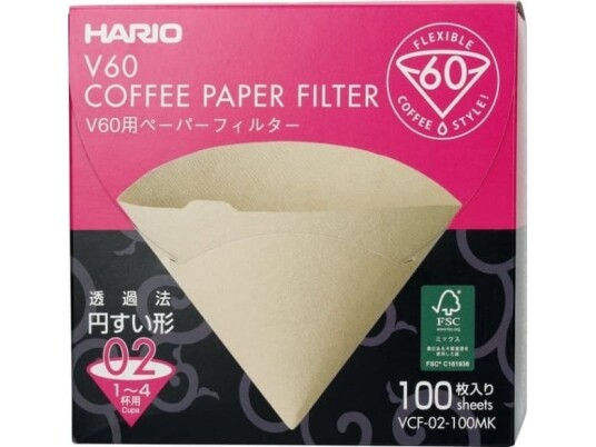 Hario Misarashi brunpapirfiltre V60 02 Eske med 100 stk