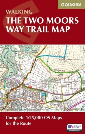 The Two Moors Way Trail Map The Two Moors Way Trail Map