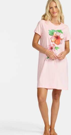 Damella of Sweden Nightdress Short Sleeve Pink S