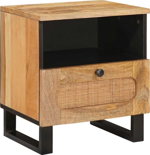  Nattbordskap Naturlig 40 x 33 x 46 cm Massiv mango tre