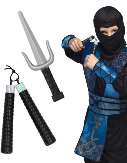 Set med Ninja Leke Våpen i Plast 2 Deler Set med Ninja Leke Våpen i Plast 2 Deler