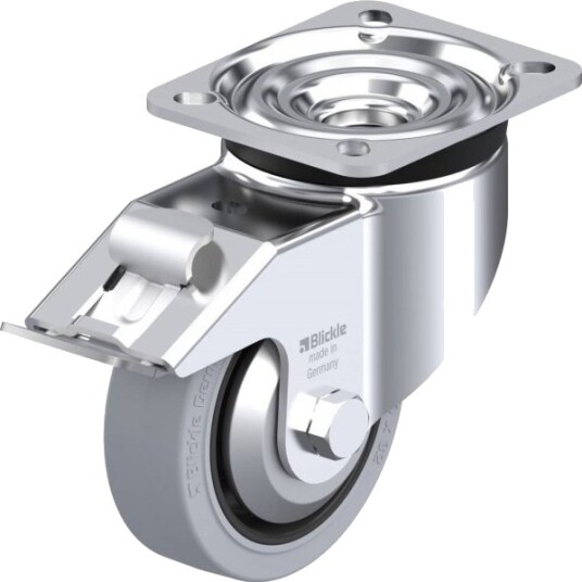 Blickle 850956 Lk-Poev 100Kad-1-Fi-Sg-Fa Styrehjul Med Brems Hjuldiameter 100 Mm Bæreevne (Maks.) 200 Kg 1 Stk