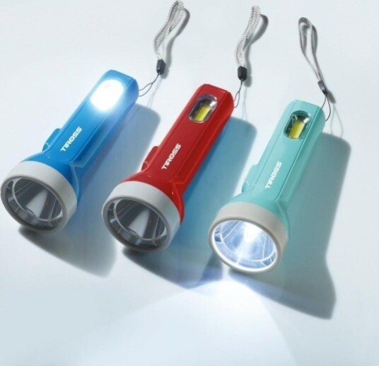 Tiross Lommelykt Tiross Batteridrevet Lykt 1W Led 70Lm+ Cob Led 80Lm
