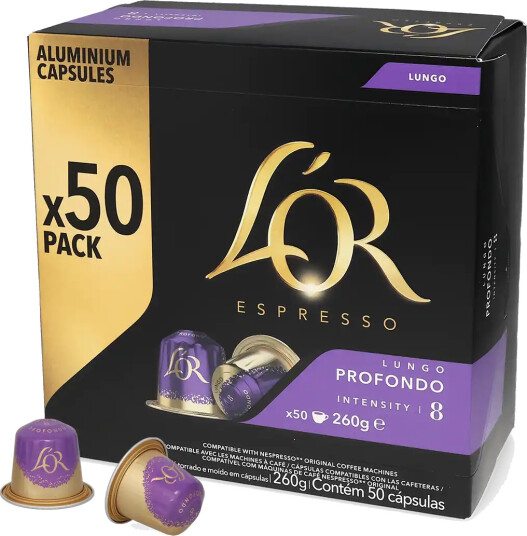 L"OR | Lungo Profondo 50 kapsler til Nespresso®