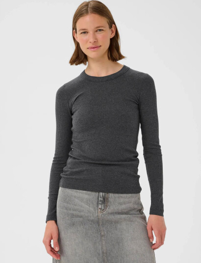InWear Dagnaiw Melange T-Shirt Ls - Grey - XXS