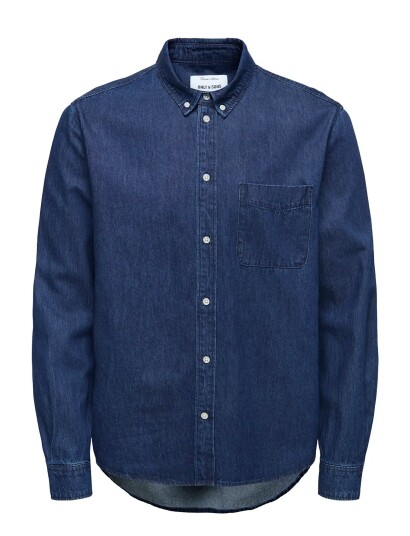 ONLY & SONS Onsorson Regular Yfm Dnm Shirt Noos Navy M ONLY & SONS Onsorson Regular Yfm Dnm Shirt Noos Navy M