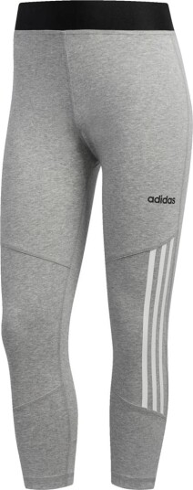Grå/Sort Adidas D2M HR 3/4 Co 3 Stripes Tights (XS)