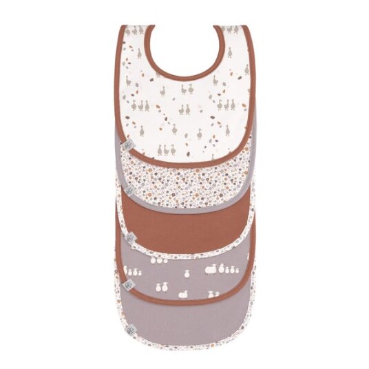 Lässig Bib 5-pakk Tiny Farmer Goose lilla Lässig Bib 5-pakk Tiny Farmer Goose lilla