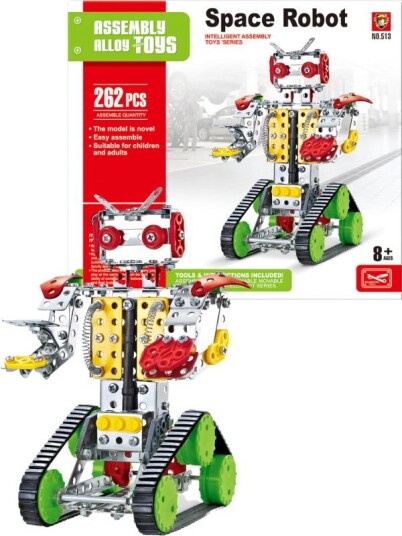 Romrobot byggesett fra 8 år med 262 deler verktøy inkludert Romrobot byggesett fra 8 år med 262 deler verktøy inkludert