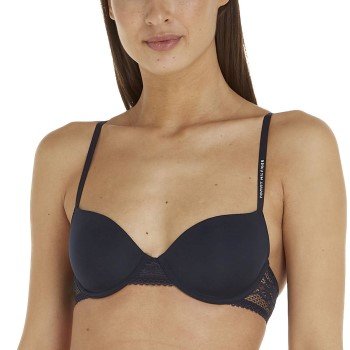 Tommy Hilfiger BH Lace Trim Balconette Bra Marine C 80 Dame Tommy Hilfiger BH Lace Trim Balconette Bra Marine C 80 Dame