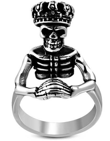 Dead Royal Prayer Sølvfarget Ring i Kirurgisk Stål