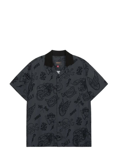 Deus Ex Machina Doodle Ss Shirt   Black   M