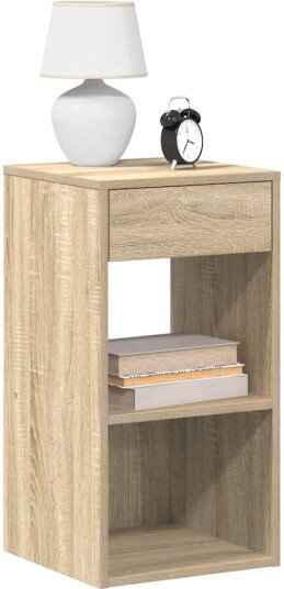 Nattbord med skuff sonoma eik 35x34x66,5 cm 8721158575968
