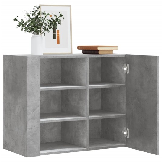 Veggskap betonggrå 75x35x60 cm konstruert tre Veggskap betonggrå 75x35x60 cm konstruert tre