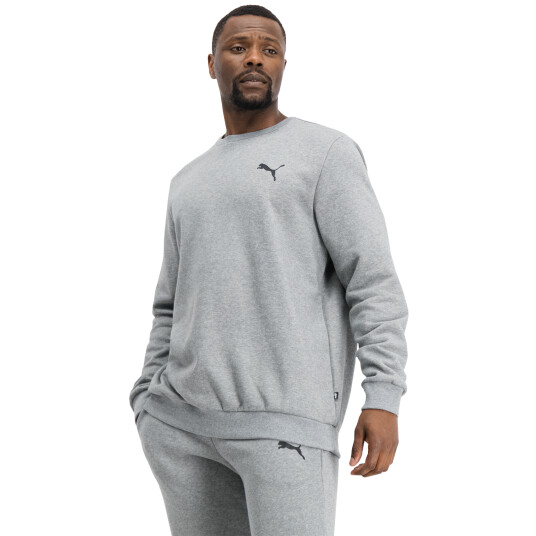 Puma ESS Small Logo Crew FL , collegegenser herre S Medium Gray Heather-
