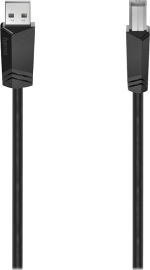 Hama Essential Line   Usb Forlengelseskabel   Usb Hann Til Usb Type B Hann   Usb 2.0   500 Ma   5 M   Svart