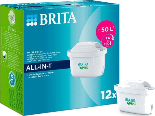 Brita Maxtra Pro vannfilter for varmt og kaldt vann, 12 stk