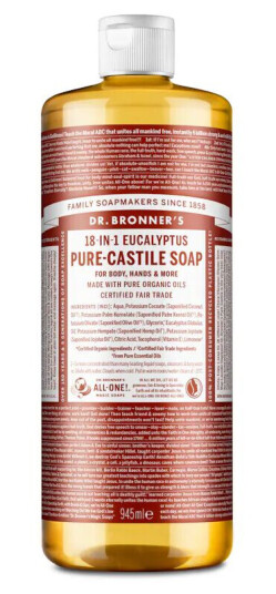 Dr. Bronner's PUR Castile Liquid Soap Eucalyptus 945ml Dr. Bronner's PUR Castile Liquid Soap Eucalyptus 945ml