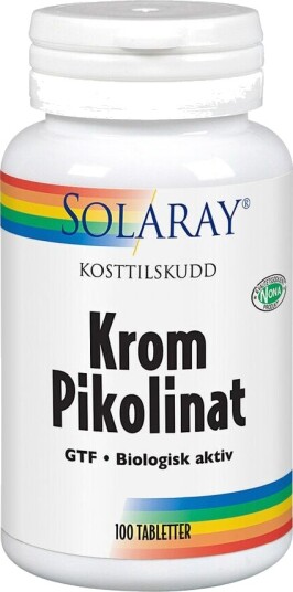 SOLARAY Krom pikolinat tabletter SOLARAY Krom pikolinat tabletter