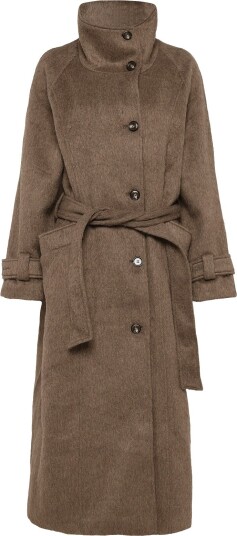 Topshop Tstalila Formal Trenchcoat Otw - CHOCOLATE BROWN - M