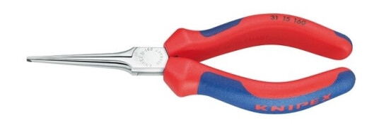 Knipex 31 15 160, Nesetang, Kromvanadiumstål, Plast, Blå, Rød, 160 Mm, 124 G