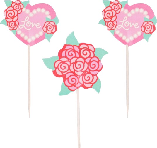 PME kakedekorasjoner Love Roses   24 pakning