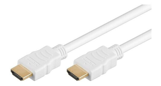 Pro HDMI 2.0 Høyhastighets Kabel 0,5m Hvit