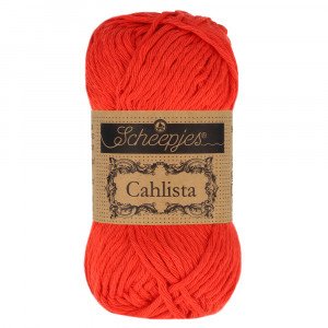 Scheepjes Cahlista Garn Unicolor 390 Poppy Rose