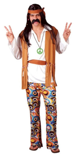 Wicked Costumes Ltd Woodstock Hippie Karnevalskostyme XLarge Wicked Costumes Ltd Woodstock Hippie Karnevalskostyme XLarge