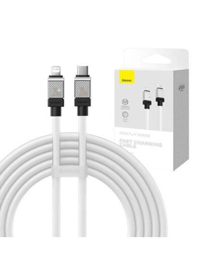 Baseus Fast Charging cable USB-C to Coolplay Series 2m 20W (white)