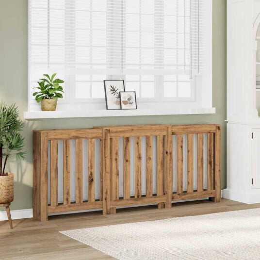 Radiatordeksel artisanal eik 205x21,5x83,5 cm konstruert tre