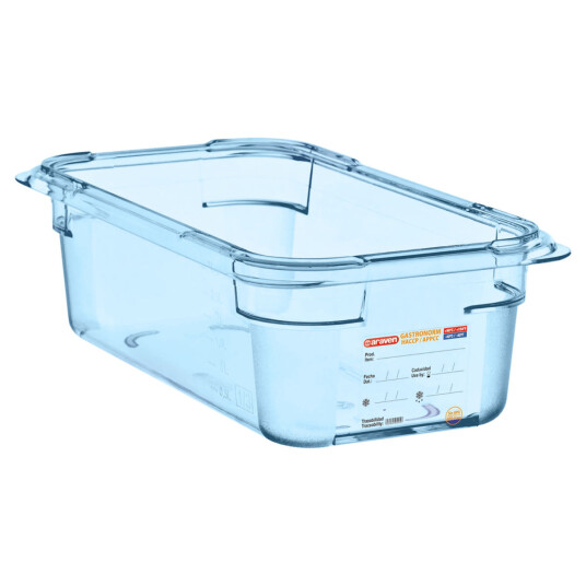 Araven Matbeholder  GN 1/3 av ABS ; Størrelse GN 1/3, 3.7 l, 32.5x17.6x10 cm (LxBxD); Blå