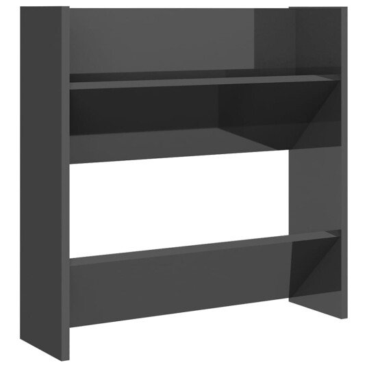 vidaXL Veggskoskap 4 stk h?yglans gr? 60x18x60 cm sponplater vidaXL Veggskoskap 4 stk h?yglans gr? 60x18x60 cm sponplater