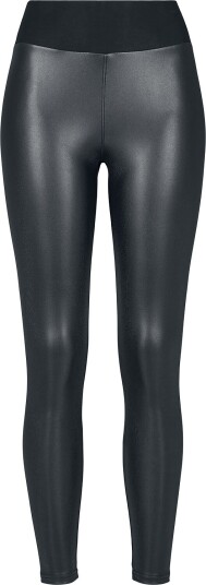 Urban Classics Leggings - Ladies Faux Leather High Waist Leggings - XS til 5XL - Damer - svart Urban Classics Leggings - Ladies Faux Leather High Waist Leggings - XS til 5XL - Damer - svart