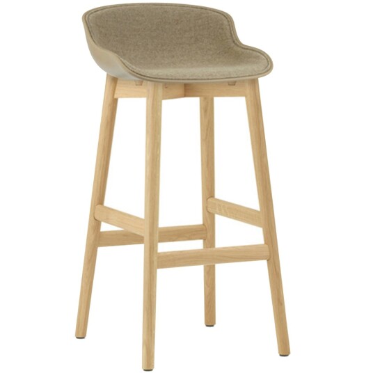 Normann Copenhagen Hyg Barstol 75 cm Polstret Front Sand / Eik