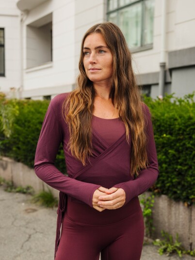 Exilli Luna Wrap Top Burgunder XL