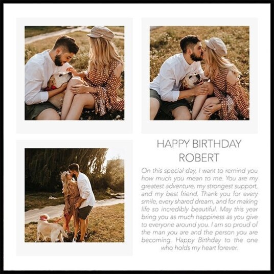 Minimalistic Happy Birthday Personal Plakat Plakat / 70x70cm Minimalistic Happy Birthday Personal Plakat Plakat / 70x70cm