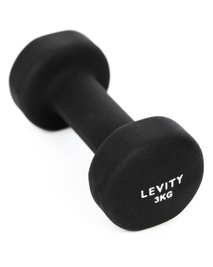 LEVITY Premium Fitness - Neopren Dumbell Manualvekt 3kg