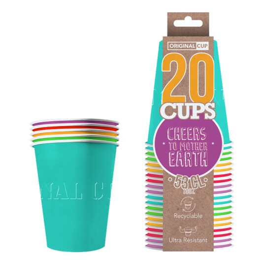 Original Cup Partykopper Papp Sommer - 20-pakning