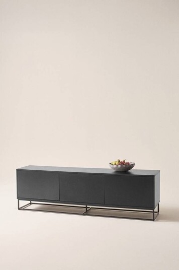 Jotex LYCKEBY tv-benk 42x180 cm Black mdf / metall 1600747-01-0 1612449-02-0