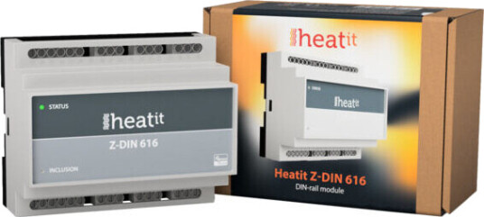 Heatit - Z-Wave - Z-DIN 616 Potensialfritt Relé - 4512561 Heatit - Z-Wave - Z-DIN 616 Potensialfritt Relé - 4512561