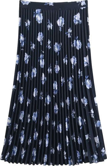 Gant Floral Printed Pleated Skirt Navy 44